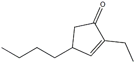 4-Butyl-2-ethyl-2-cyclopenten-1-one Structure
