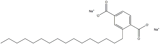 2-ヘキサデシルテレフタル酸二ナトリウム 化学構造式