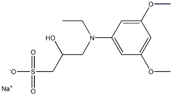 3-(3,5-Dimethoxy-N-ethylanilino)-2-hydroxy-1-propanesulfonic acid sodium salt Structure