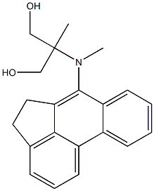 2-[(アセフェナントレン-6-イル)メチルアミノ]-2-メチル-1,3-プロパンジオール 化学構造式