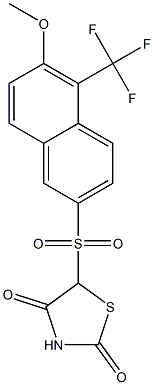 5-(5-Trifluoromethyl-6-methoxy-2-naphthalenylsulfonyl)thiazolidine-2,4-dione