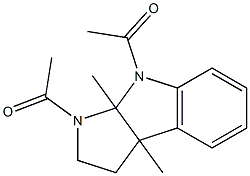 1,8-Diacetyl-3a,8a-dimethyl-2,3,3a,8a-tetrahydropyrrolo[2,3-b]indole Struktur