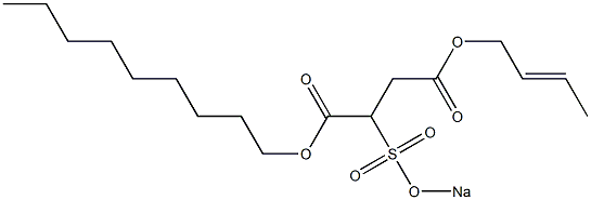 2-(Sodiosulfo)succinic acid 1-nonyl 4-(2-butenyl) ester Structure