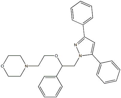 3,5-Diphenyl-1-[2-phenyl-2-[2-(morpholino)ethoxy]ethyl]-1H-pyrazole