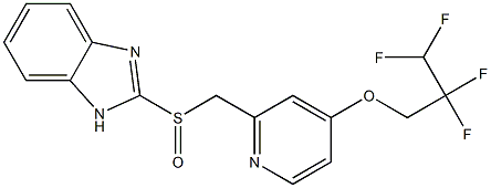 2-[[[4-(2,2,3,3-Tetrafluoropropoxy)pyridin-2-yl]methyl]sulfinyl]-1H-benzimidazole 结构式