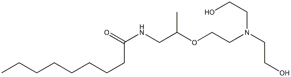 N-[2-[2-[Bis(2-hydroxyethyl)amino]ethoxy]propyl]nonanamide Structure