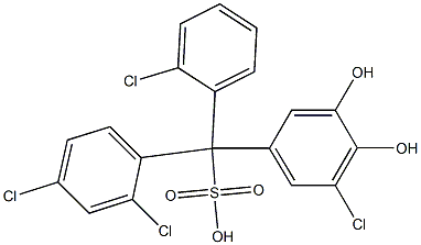  (2-Chlorophenyl)(2,4-dichlorophenyl)(5-chloro-3,4-dihydroxyphenyl)methanesulfonic acid