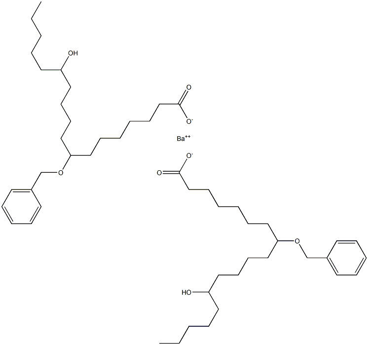 Bis(8-benzyloxy-13-hydroxystearic acid)barium salt Struktur