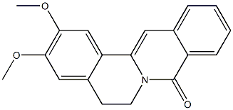 5,6-Dihydro-2,3-dimethoxy-8H-dibenzo[a,g]quinolizin-8-one Structure