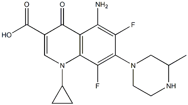  5-Amino-1-cyclopropyl-6,8-difluoro-1,4-dihydro-4-oxo-7-(3-methyl-1-piperazinyl)quinoline-3-carboxylic acid