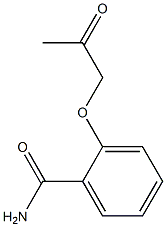2-(2-オキソプロポキシ)ベンズアミド 化学構造式