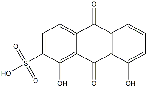 1,8-ジヒドロキシ-9,10-ジヒドロ-9,10-ジオキソアントラセン-2-スルホン酸 化学構造式