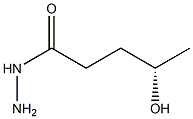 [S,(+)]-4-ヒドロキシ吉草酸ヒドラジド 化学構造式