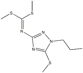 (2-Propyl-3-methylthio-2H-1,2,4-triazol-5-yl)imidodithiocarbonic acid dimethyl ester Structure