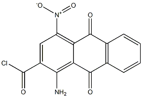 1-アミノ-9,10-ジヒドロ-4-ニトロ-9,10-ジオキソアントラセン-2-カルボニルクロリド 化学構造式