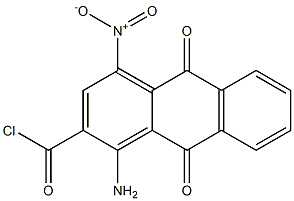 1-Amino-9,10-dihydro-4-nitro-9,10-dioxoanthracene-2-carbonyl chloride,,结构式