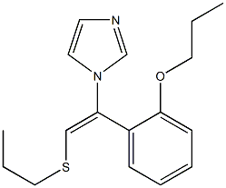 1-[(E)-2-Propylthio-1-(2-propoxyphenyl)ethenyl]-1H-imidazole Structure