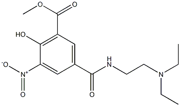 N-[2-(ジエチルアミノ)エチル]-6-ヒドロキシ-5-ニトロイソフタルアミド酸メチル 化学構造式