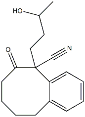 5-Cyano-5-(3-hydroxybutyl)-5,6,7,8,9,10-hexahydrobenzocycloocten-6-one Struktur