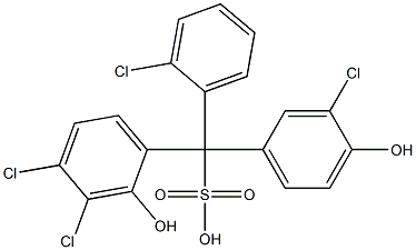 (2-Chlorophenyl)(3-chloro-4-hydroxyphenyl)(3,4-dichloro-2-hydroxyphenyl)methanesulfonic acid|