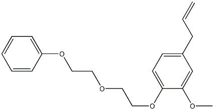 3-[4-[2-[2-(フェノキシ)エトキシ]エトキシ]-3-メトキシフェニル]-1-プロペン 化学構造式