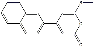 4-(2-Naphtyl)-6-(methylthio)-2-pyrone,,结构式