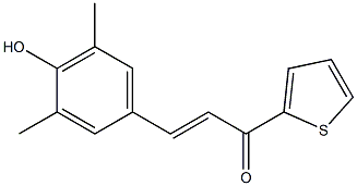 3-(4-Hydroxy-3,5-dimethylphenyl)-1-(2-thienyl)-2-propen-1-one Struktur