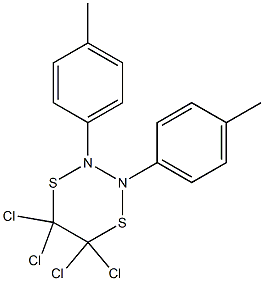 2,3-Di-p-tolyl-5,5,6,6-tetrachloro-1,4-dithia-2,3-diazacyclohexane,,结构式