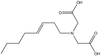 (3-Octenyl)iminodiacetic acid,,结构式