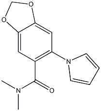 N,N-Dimethyl-6-(1H-pyrrol-1-yl)-1,3-benzodioxole-5-carboxamide Struktur