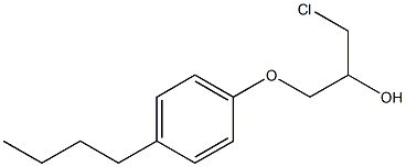 1-(p-Butylphenoxy)-3-chloro-2-propanol,,结构式
