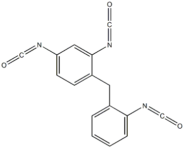 4-(2-Isocyanatobenzyl)-1,3-phenylenediisocyanate 结构式