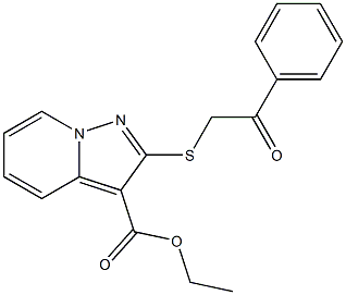 2-[[(Phenylcarbonyl)methyl]thio]pyrazolo[1,5-a]pyridine-3-carboxylic acid ethyl ester|