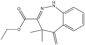 4,5-Dihydro-4,4-dimethyl-5-methylene-1H-1,2-benzodiazepine-3-carboxylic acid ethyl ester Struktur