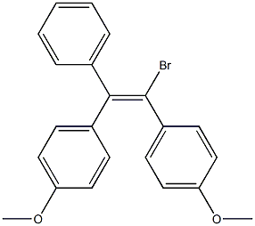 1-Bromo-1,2-bis(4-methoxyphenyl)-2-phenylethene 结构式