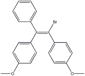 1-Bromo-1,2-bis(4-methoxyphenyl)-2-phenylethene Structure