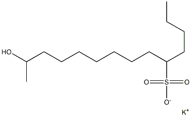 13-Hydroxytetradecane-5-sulfonic acid potassium salt Struktur