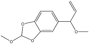 5-(1-メトキシ-2-プロペニル)-2-メトキシ-1,3-ベンゾジオキソール 化学構造式