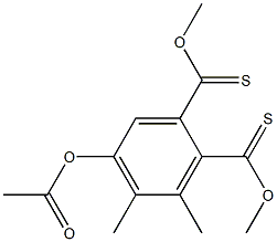 5-Acetoxy-3-methyl-4-methylthiophthalic acid dimethyl ester Structure
