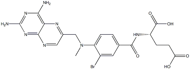 N-[3-Bromo-4-[[(2,4-diaminopteridin-6-yl)methyl]methylamino]benzoyl]-L-glutamic acid Structure