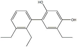 4-Ethyl-6-(2,3-diethylphenyl)benzene-1,3-diol,,结构式