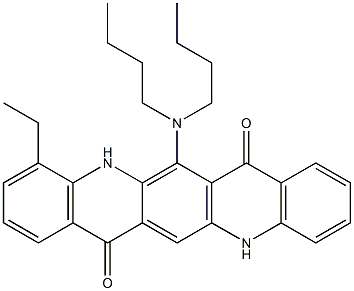 6-(Dibutylamino)-4-ethyl-5,12-dihydroquino[2,3-b]acridine-7,14-dione Structure