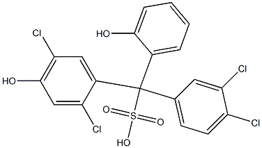 (3,4-Dichlorophenyl)(2,5-dichloro-4-hydroxyphenyl)(2-hydroxyphenyl)methanesulfonic acid 结构式