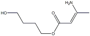 (Z)-3-Amino-2-butenoic acid (4-hydroxybutyl) ester,,结构式