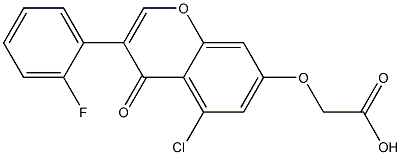 [(5-Chloro-3-(2-fluorophenyl)-4-oxo-4H-1-benzopyran-7-yl)oxy]acetic acid