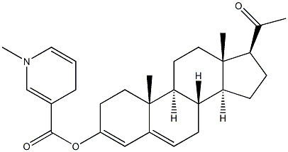 3-[(1,4-Dihydro-1-methylpyridin)-3-ylcarbonyloxy]pregna-3,5-dien-20-one Struktur