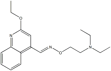 2-エトキシ-4-[[2-(ジエチルアミノ)エトキシ]イミノメチル]キノリン 化学構造式