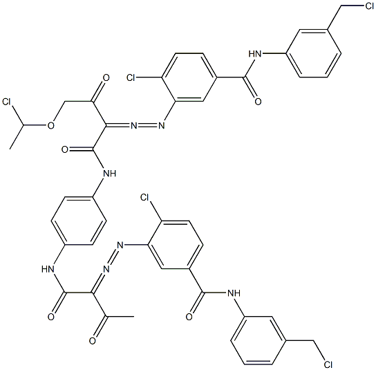  3,3'-[2-[(1-Chloroethyl)oxy]-1,4-phenylenebis[iminocarbonyl(acetylmethylene)azo]]bis[N-[3-(chloromethyl)phenyl]-4-chlorobenzamide]