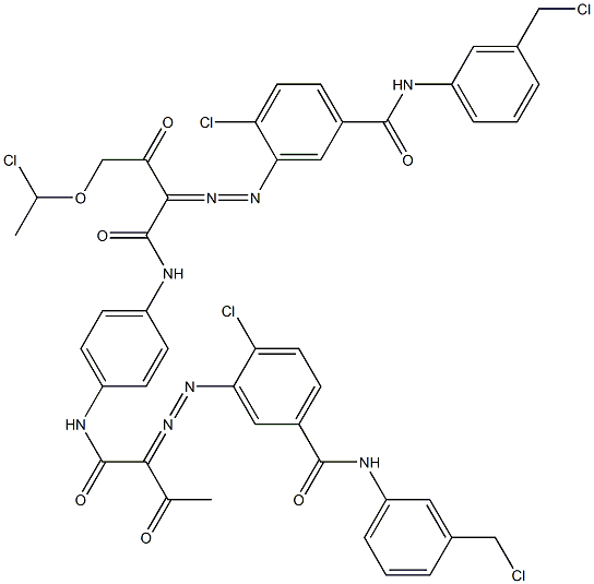 3,3'-[2-[(1-Chloroethyl)oxy]-1,4-phenylenebis[iminocarbonyl(acetylmethylene)azo]]bis[N-[3-(chloromethyl)phenyl]-4-chlorobenzamide]