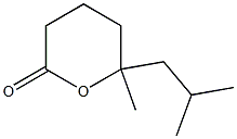 テトラヒドロ-6-メチル-6-(2-メチルプロピル)-2H-ピラン-2-オン 化学構造式